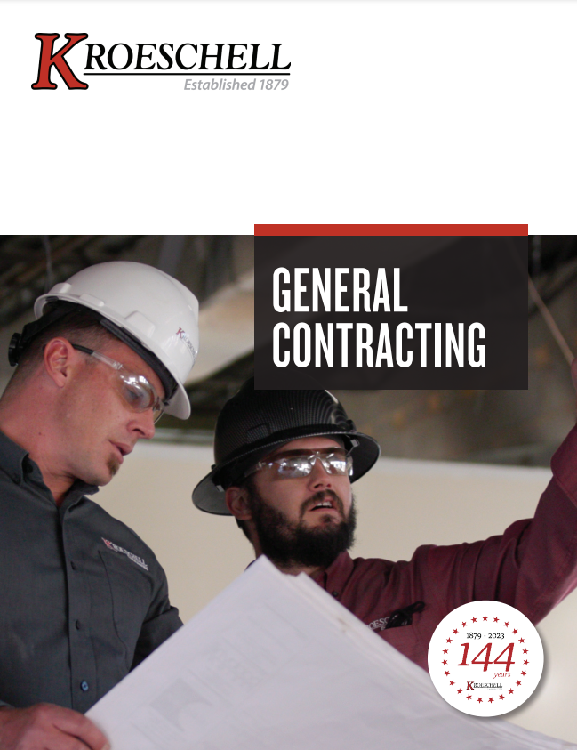 Kroeschell Brochure Cover - General Contracting